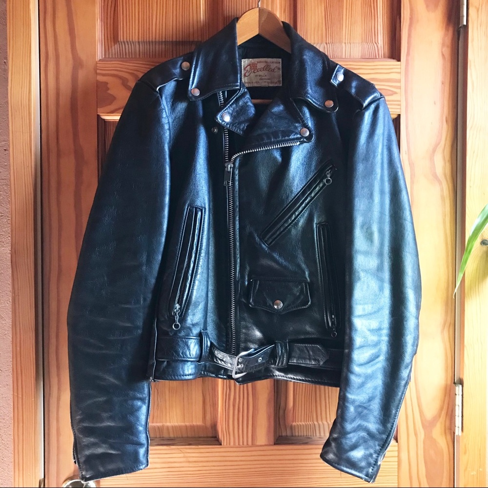 Vintage Leather Motorcycle Jacket